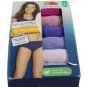 Fruit of the Loom Multicolor Women's 6 Pack Hipsters 9-2X