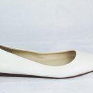 CZZPTC Women's White Ballet Flats Man Made Slip On Pointed Toe 9.5 M