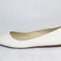 CZZPTC Women's White Ballet Flats Man Made Slip On Pointed Toe 9.5 M