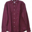 Lexington Shirt Depot Burgundy Wash Oxford Dress Shirt Long Sleeve Size XL  006