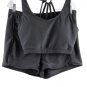 Women's 3 Piece Black & Blue Swimsuit Tank Top Short & Top 2XL 053