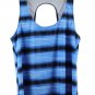 Women's 3 Piece Black & Blue Swimsuit Tank Top Short & Top 2XL 053