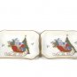 Set of 2 Mikasa White Chelsea Candy Dish Tray Christmas Cheer Bone China 4 1/2"