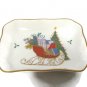 Set of 2 Mikasa White Chelsea Candy Dish Tray Christmas Cheer Bone China 4 1/2"