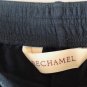 Bechamel Black Women's Casual Stretch Pull On Pants Elastic Waist Tie Large 047