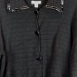 Charter Club Black Women's Cardigan Collared Sweater Full Front Buttons 1X 027