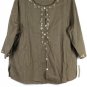 Erika Olive Green Women's 2 Pc Ankle Pants Blouse Sequins Set Size 2X 025