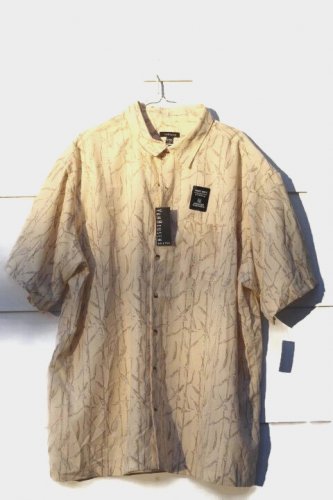 Van Heusen Yellow Men's Dress Shirt Oasis Prints Big & Tall Size 2XL  006