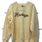 Comfort Colors Yellow Men's Iowa Hawkeyes Crewneck Sweatshirt Choose Your Size