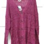 Mudd Burgundy Women's Cardigan Sweater Button Front Size XXL  021