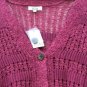 Mudd Burgundy Women's Cardigan Sweater Button Front Size XXL  021