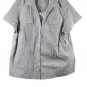 Sag Harbor White Striped Women's Top Blouse Collared 2X 060