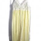 Eve Stillman Yellow Women's Sleep Night Gown Lace Trim Large 027
