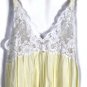 Eve Stillman Yellow Women's Sleep Night Gown Lace Trim Large 027
