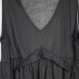 Elle Black Women's Sleeveless Short Dress Layered Tie Waist Large XL 021
