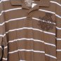 Aeropostale Brown White Striped Men's Long Sleeve Shirt Size XXL 007