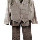 Wehilion Brown Men's 3 Piece Suit Pant Jacket Vest Small 001