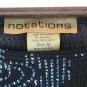 Notations Black Embellished Sequins Women's Long Sleeve Dress Blouse Top M 026