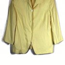Rena Rowan Yellow Women's Career Blazer Button Up Front Closure 16W 033