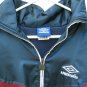 Umbro Kids Windbreaker Sports Jacket Blue 100% Polyester Front Zip Size 18  009
