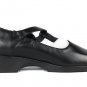 24 Hour Comfort Tracy Women's T Strap Black Leather Shoes Wide Width 6.5W