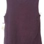 Kasper Women's Dark Brown Sequin V Neck Tank Top Sleeveless Size 8 Petite 014