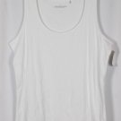 Caslon For Encore White Ribbed Women's Tank Sleeveless Size 2X 024