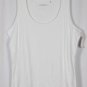 Caslon For Encore White Ribbed Women's Tank Sleeveless Size 2X 024