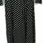 Mixinni Women's Dress Retro Black & White Polka Dot Fit & Flare 3/4" Sleeve Sz M