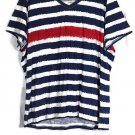 The Essential Tee Striped Women's Casual Short Sleeve Shirt Size 2X 037 The Essential Tee Striped Women's Casual Short Sleeve Shirt Size 2X 037
