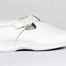 24 Hour Comfort Morgan Women's White Leather Shoes Wide Width Adjustable Strap