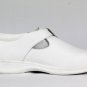 24 Hour Comfort Morgan Women's White Leather Shoes Wide Width Adjustable Strap