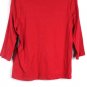 Karen Scott Red Women's Top Blouse Split Neckline Beads 3/4 Sleeve 1X 033 W