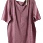 Chico's Women's Pima Striped Red & White Basic Tee Shirt Short Sleeve Size 4 026