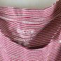Chico's Women's Pima Striped Red & White Basic Tee Shirt Short Sleeve Size 4 026