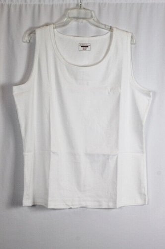 St Johns Bay White Women's Classic Tank Pullover Size 2X 003