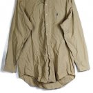 Ralph Lauren Classic Fit Brown Men's Long Sleeve Dress Shirt Button Down L 012