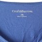 Croft & Barrow Blue Women's Casual Top Blouse Beads Neckline Short Sleeve 2X 040