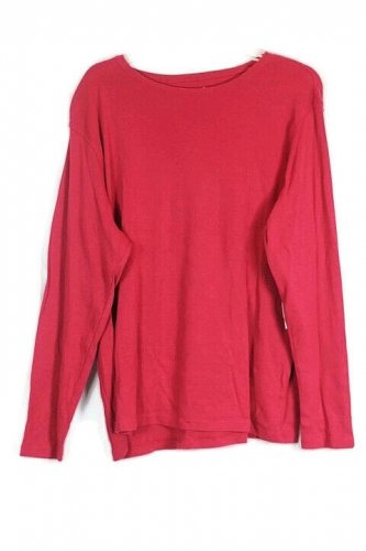 St John's Bay Red Women's Casual Shirt Long Sleeve Pullover 2X 034W