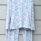 Jaclyn Intimates 2 Pc Women's Fleece Pajama Lounge Set White Blue Purple XXL 004