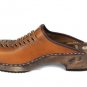 Vintage Aytto Toffel Anatomisk Botten Swedish Wooden Platform Woven Brown 10.5