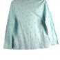 White Stag Snowflakes Santa Bear Blue Women's Long Sleeve Turtleneck Blouse 043