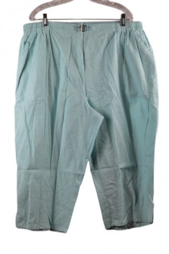 Cathy Daniels Blue Women's Ankle Pull On Pants Elastic Waist 2X 047