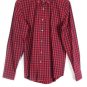 George Red Black Check Men's Long Sleeve Dress Shirt Small 013