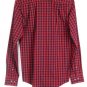 George Red Black Check Men's Long Sleeve Dress Shirt Small 013