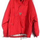 Fera Red Men's Jacket Faux Fur Trim Hoodie Drawstrings Front Full Zip M/40
