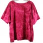 Erika Red Women's Short Sleeve Top Blouse Pullover 2X 001