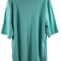 Karen Scott Green Women's Casual V-Neck Short Sleeve Shirt, Size 2X 036