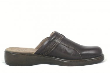 Array Women's Brown Leather Slip-On Mules Open Back  Casual Comfort Size 11 S