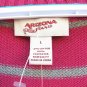 Arizona Jean Women's Long Sleeve Shirt Pink Gray Striped Size Large  009